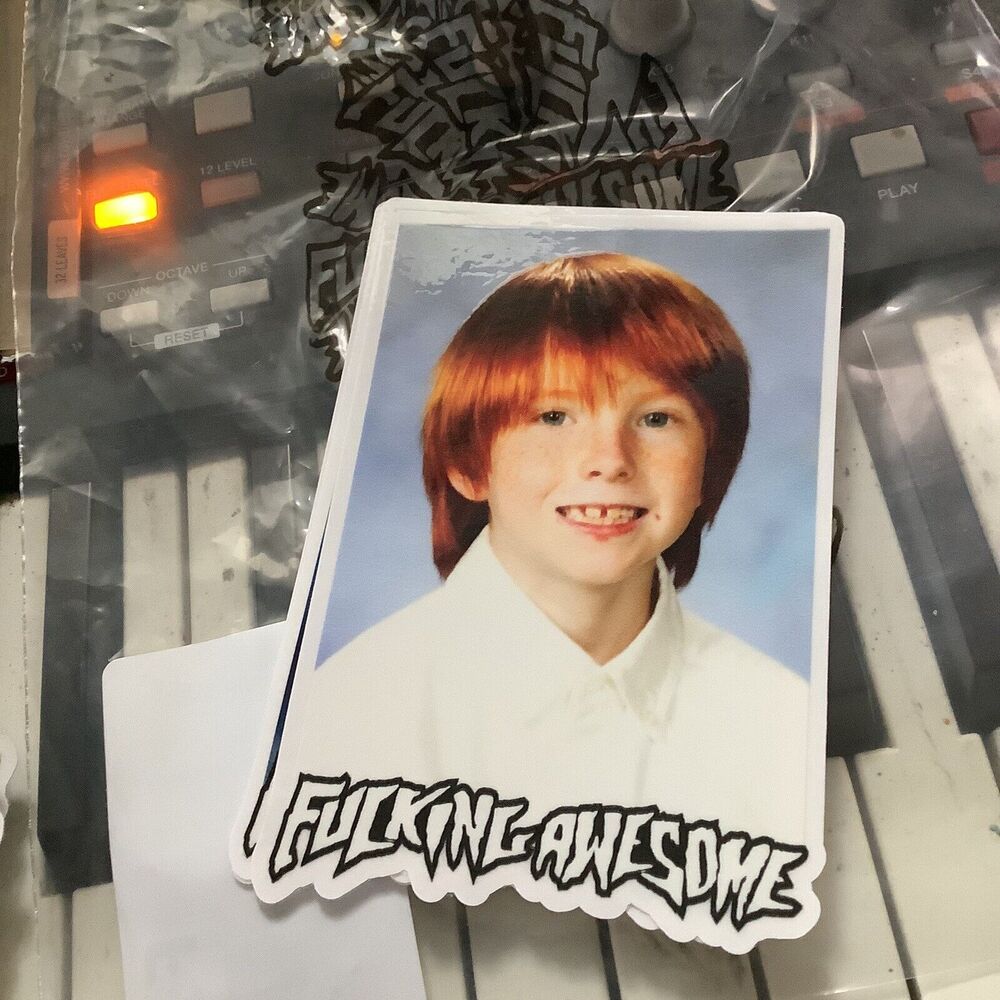 FA F*cking Awesome Skateboards Aiden Mackey Yearbook Photo STICKER  Dill Supreme